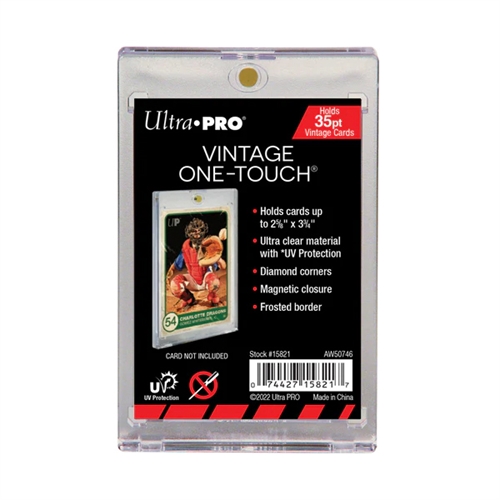 Magnetic Holder One Touch Vintage Card - Vintage Size (2-58 x 3-34 35 PT UV) - Ultra Pro - Plastiklommer